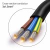 Qoltec Kabel zasilający SCHUKO CEE 7/7 (E/F) | miedź Cu | odizolowany lutowany | 3x1.5mm2 | 3m
